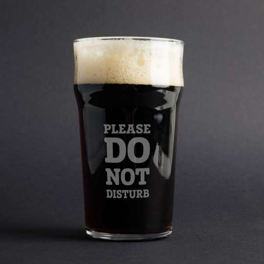 Бокал для пива "Please do not disturb", англійська, Дерев'яна подарункова коробка